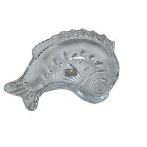 NIB studio nova glass oceans gift leaping fish candy/nut bowl